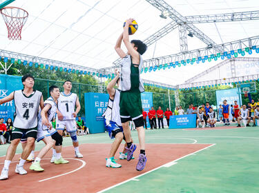 Basketball game at Dongguan Shipai