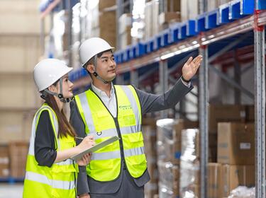 people working at warehouse