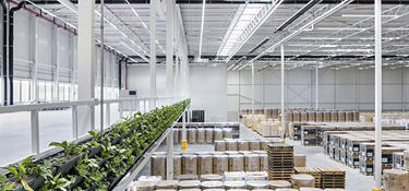 Interior view of distribution center